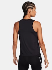 Nike Black Graphic Print Logo Running Vest Top - Image 2 of 4