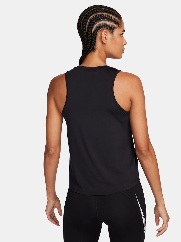 Nike Black Graphic Print Logo Running Vest Top - Image 2 of 4