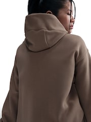 Nike Brown Phoenix Fleece Oversized Hoodie - Image 9 of 10