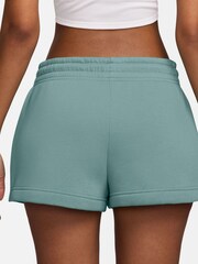 Nike Blue Phoenix Fleece Mid Rise Shorts - Image 2 of 5