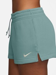 Nike Blue Phoenix Fleece Mid Rise Shorts - Image 3 of 5