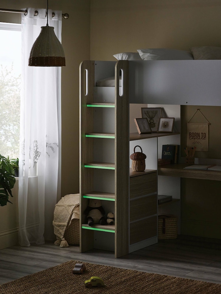 Julian Bowen Wood and White Ocean Kids Highsleeper Bed - Image 12 of 12