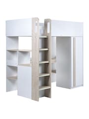 Julian Bowen Wood and White Ocean Kids Highsleeper Bed - Image 5 of 12