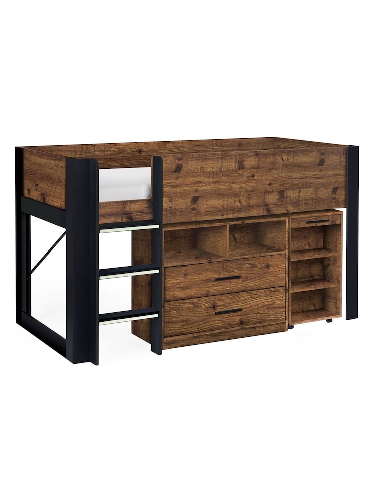 Julian Bowen Wood And Black Otis Kids Midsleeper Bed - Image 2 of 5
