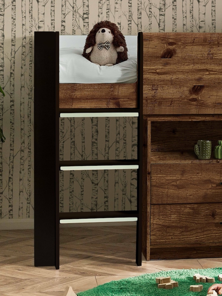 Julian Bowen Wood And Black Otis Kids Midsleeper Bed - Image 5 of 5