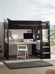 Julian Bowen Black And Pale Wood Blaze Kids Gaming Highsleeper Bed - Image 1 of 11