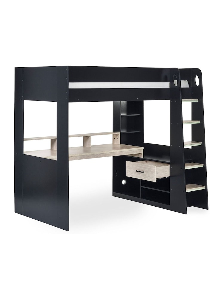 Julian Bowen Black And Pale Wood Blaze Kids Gaming Highsleeper Bed - Image 2 of 11