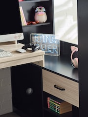Julian Bowen Black And Pale Wood Blaze Kids Gaming Highsleeper Bed - Image 9 of 11