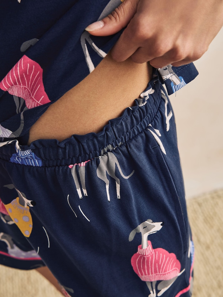 Navy Dog Short Pyjamas Set - Image 5 of 8