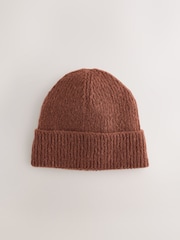 Rust Red Chunky Knit Beanie Hat (1-16yrs) - Image 2 of 4