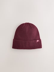 Burgundy Red Knitted Beanie Hat (1-16yrs) - Image 1 of 3
