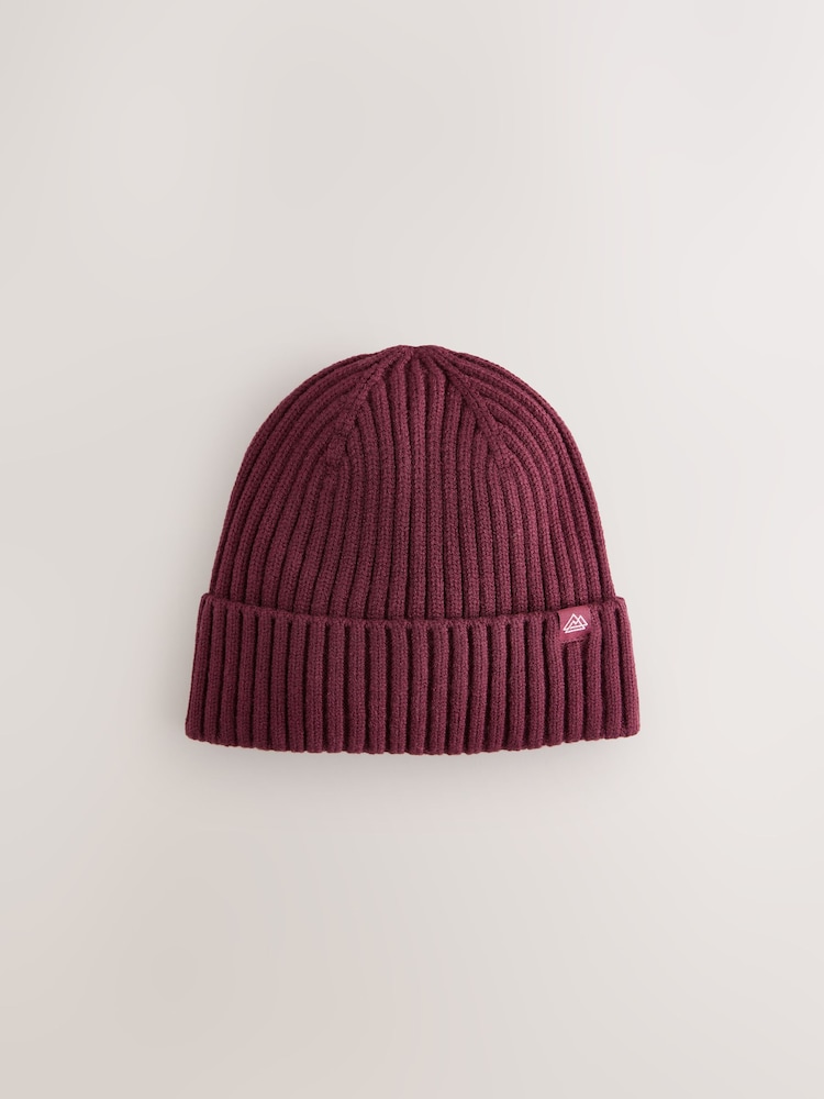 Burgundy Red Knitted Beanie Hat (1-16yrs) - Image 1 of 3
