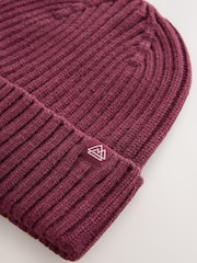 Burgundy Red Knitted Beanie Hat (1-16yrs) - Image 2 of 3