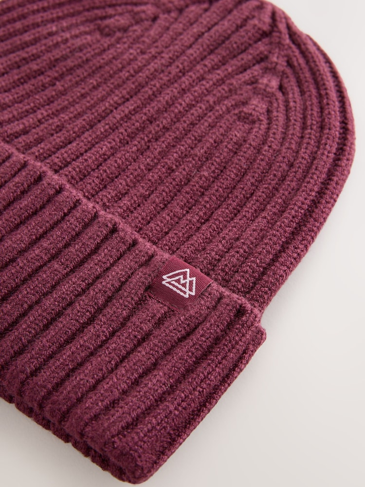 Burgundy Red Knitted Beanie Hat (1-16yrs) - Image 2 of 3