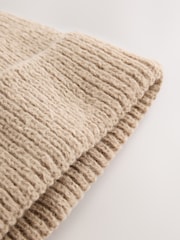 Neutral Chunky Knit Beanie Hat (1-16yrs) - Image 3 of 3