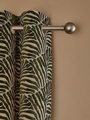 Olive Green/Natural Collection Luxe Heavyweight Velvet Eyelet Lined Curtains - Image 1 of 5