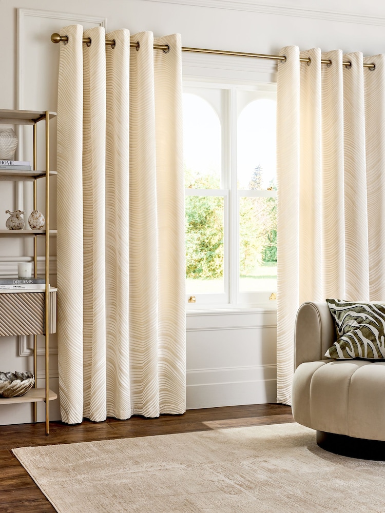 Collection Luxe Heavyweight Velvet Swirl Eyelet Lined Curtains - Изображение 1 из 5