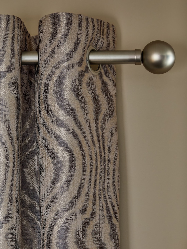 Animal Swirl Jacquard Eyelet Lined Curtains - Imagen 1 de 5