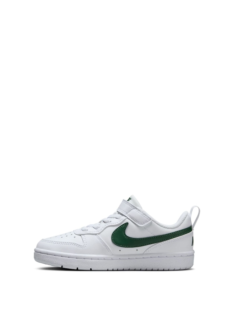 Nike White/Fir Green Junior Court Borough Low Recraft Trainers - Image 1 of 12