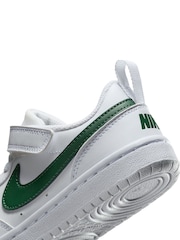 Nike White/Fir Green Junior Court Borough Low Recraft Trainers - Image 12 of 12