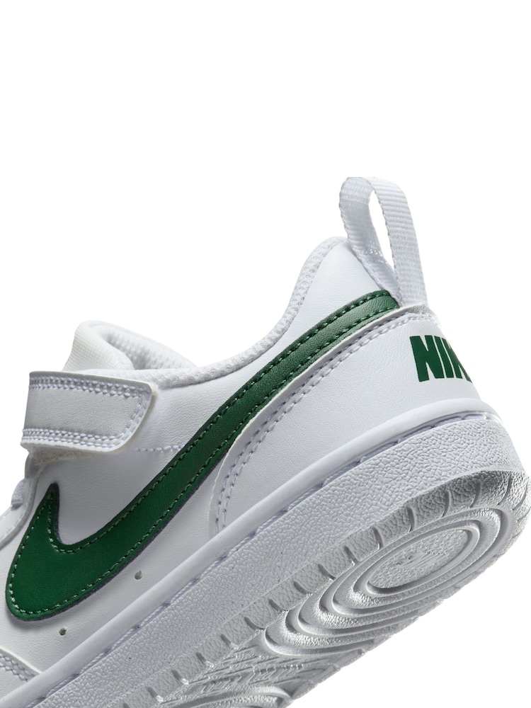 Nike White/Fir Green Junior Court Borough Low Recraft Trainers - Image 12 of 12