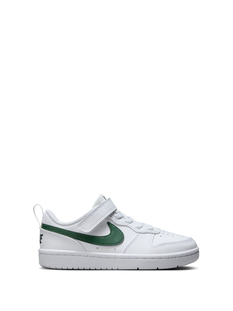Nike White/Fir Green Junior Court Borough Low Recraft Trainers - Image 2 of 12 Nike White/Fir Green Junior Court Borough Low Recraft Trainers - Image 2 of 12