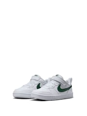Nike White/Fir Green Junior Court Borough Low Recraft Trainers - Image 3 of 12