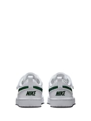 Nike White/Fir Green Junior Court Borough Low Recraft Trainers - Image 4 of 12