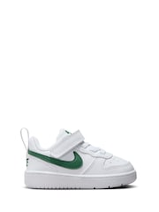 Nike White/Fir Green Infant Court Borough Low Recraft Trainers - Image 1 of 8
