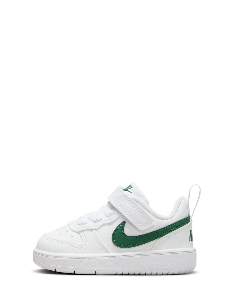 Nike White/Fir Green Infant Court Borough Low Recraft Trainers - Image 2 of 8
