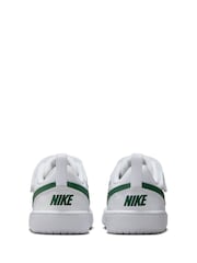 Nike White/Fir Green Infant Court Borough Low Recraft Trainers - Image 5 of 8