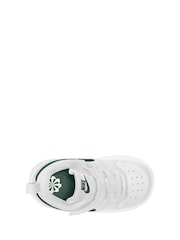 Nike White/Fir Green Infant Court Borough Low Recraft Trainers - Image 6 of 8
