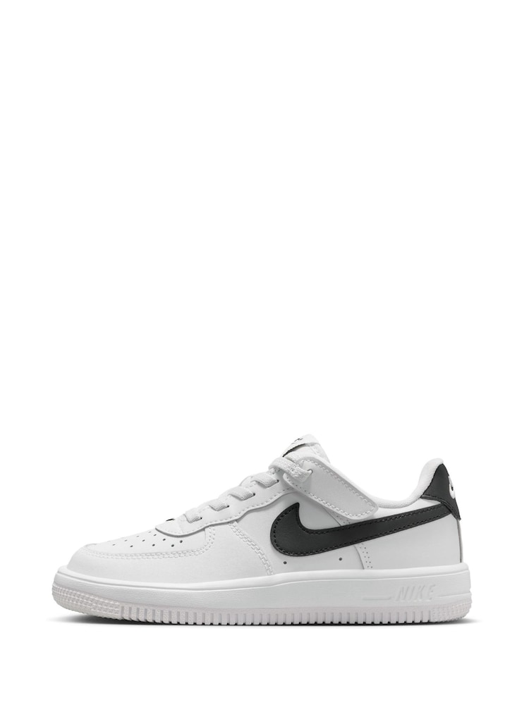 Nike White/Black Junior Air Force 1 Easy On Trainers - Image 2 of 8