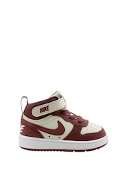 Nike Dark Team Red/White Toddler Court Borough Mid Trainers - Image 1 of 3