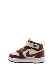 Nike Dark Team Red/White Toddler Court Borough Mid Trainers - Image 2 of 3