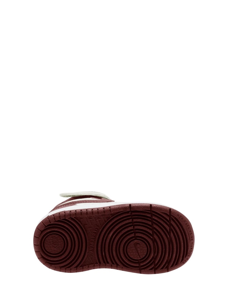 Nike Dark Team Red/White Toddler Court Borough Mid Trainers - Image 3 of 3