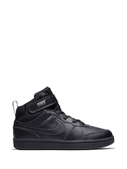 Nike Black Junior Court Borough Mid Trainers - Image 3 of 6