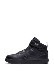 Nike Black Junior Court Borough Mid Trainers - Image 4 of 6