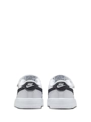 Nike White/Black Infant Air Force 1 Easy On Trainers - Image 2 of 9