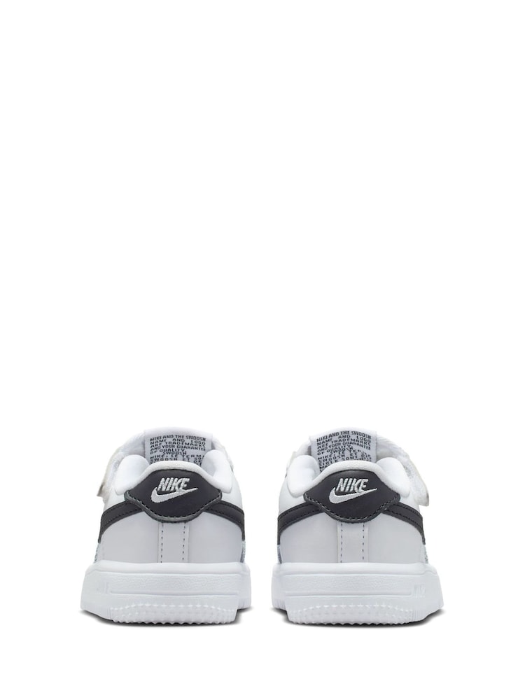 Nike White/Black Infant Air Force 1 Easy On Trainers - Image 2 of 9