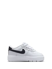 Nike White/Black Infant Air Force 1 Easy On Trainers - Image 7 of 9
