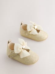 Baker by Ted Baker Baby Girls Padders Shoes With Bow - Image 1 of 6