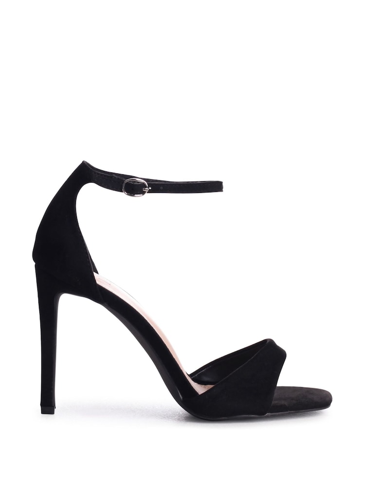 Negro - Sandalias de tacón Elsa Barely There de ante sintético de Linzi - Imagen 2 de 4 Negro - Sandalias de tacón Elsa Barely There de ante sintético de Linzi - Imagen 2 de 4