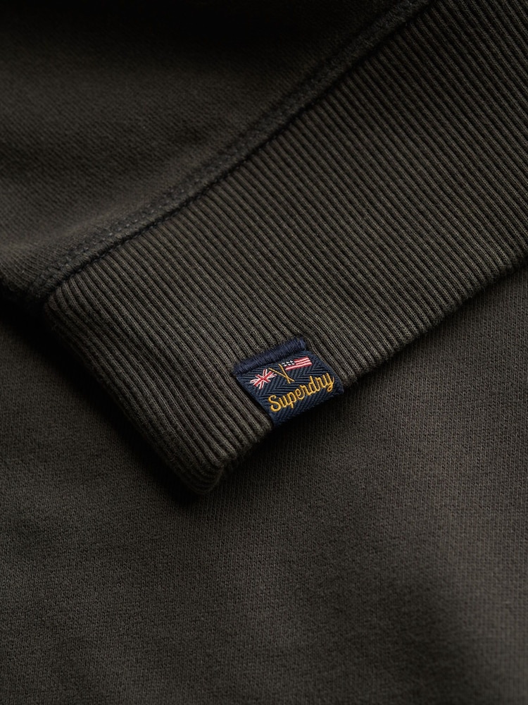 Superdry Grey Athletic Relaxed Crew 100% Cotton Sweatshirt - Image 6 of 6