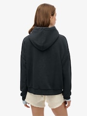 Superdry Blue VL Metallic Relaxed 100% Cotton Hoodie - Image 2 of 6