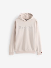 Superdry Natural Relaxed 100%  Cotton Venue Metallic Hoodie - Image 1 of 1