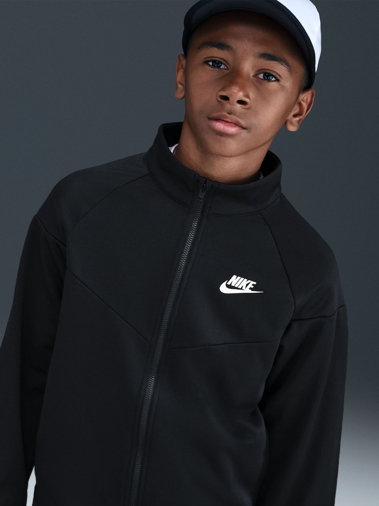 črna - Nike trenirke z zadrgo iz poliestra Nike Dri-Fit - Slika 5 iz 5