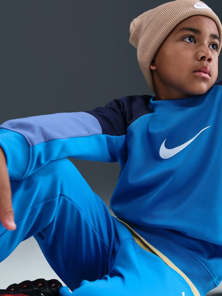 Nike Photo Blue Dri-FIT Poly Crew Tracksuit - Image 7 of 7