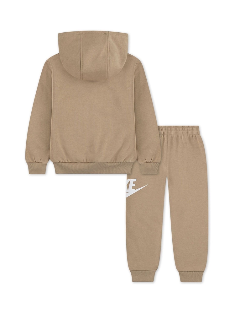 Naravni - Trenirka iz flisa Nike Little Kids Club - Slika 2 iz 4