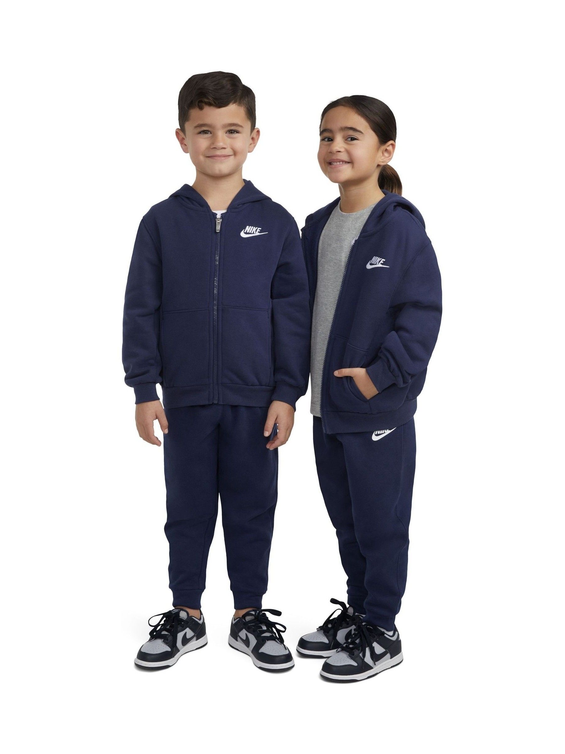 Buy Nike Navy Little Kids Club Fleece Zip Through Hoodie from Next